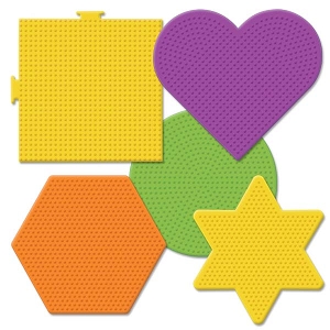 Large Basic Shapes Pegboards: 5 Ct