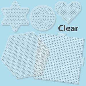 Small & Large Basic Shapes Clear Pegboards: 5 Ct