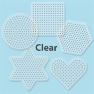 Small Basic Shapes Clear Pegboards: 5 Ct