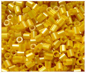 1000 Gold Pearl Stripe Perler Beads